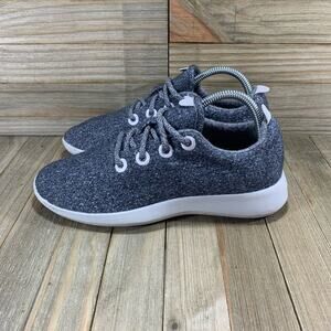 Allbirds Wool Runner Grey White Running Shoes Womens Size 7 Sneakers